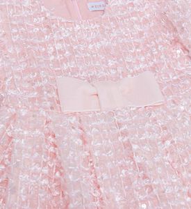 فستان مزين بالكامل بترتر وتفاصيل بشكل عقدة