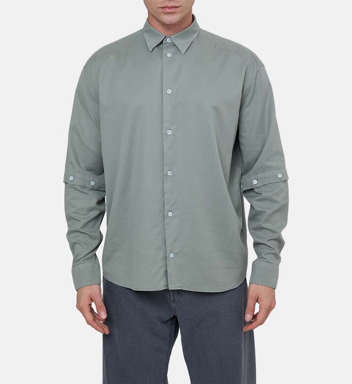 Cotton Detachable-sleeved Shirt