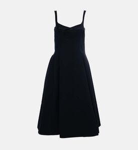 Square Sleeveless Flared Dress Square Sleeveless Flared Dress