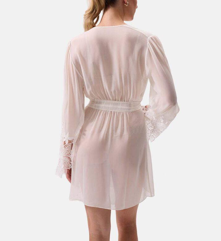 Rya Delight Floral-embroidery Long-sleeve Cover-up, Model View