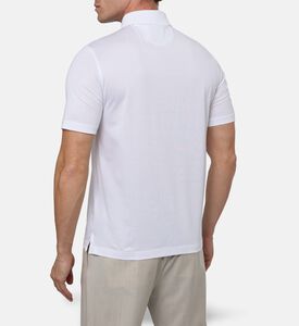 Pal Zileri Slim-fit Button-placket Polo, White, 52, Model View
