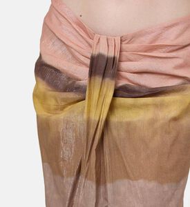 تنورة ميتاليك منسدلة بتصميم ملفوف