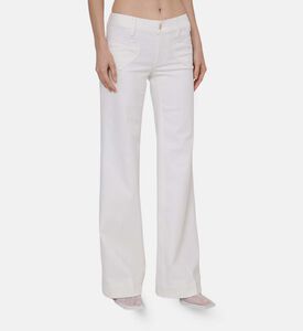 بنطال سلاي بجيوب بشكل قلب وقصة مستقيمة