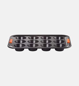 Le Creuset 12 Cup Bun Tray, Black, 34-cm, Packshot View