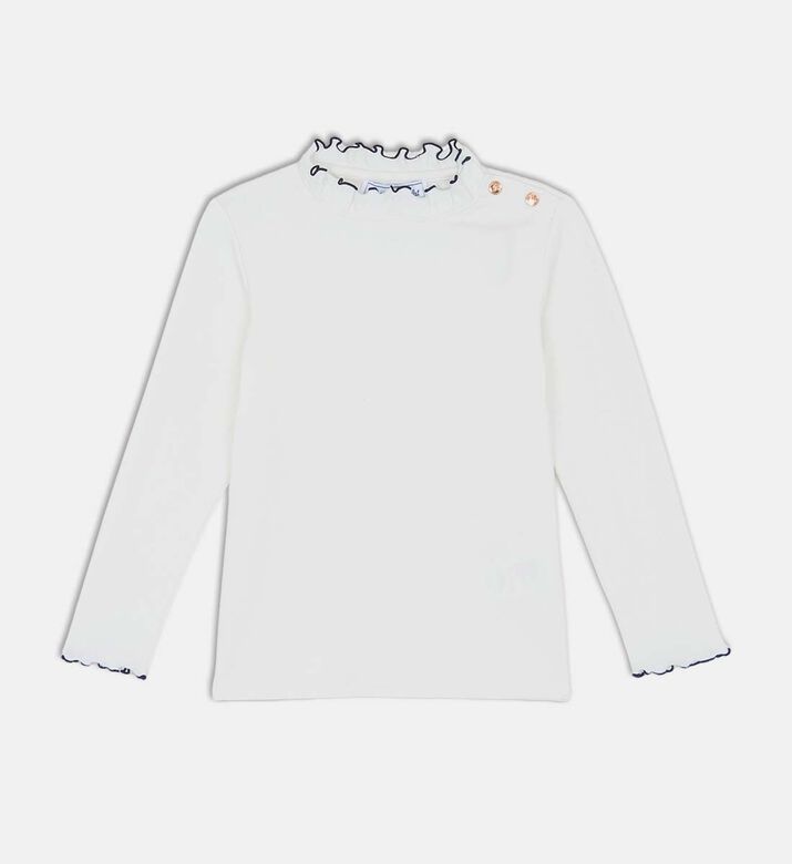 قميص داخلي بياقة عالية ومزركشة