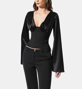 Combo Corset Flared Sleeves Top