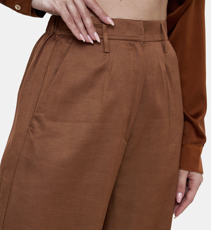 Viscose Wool Faille Palazzo Pants