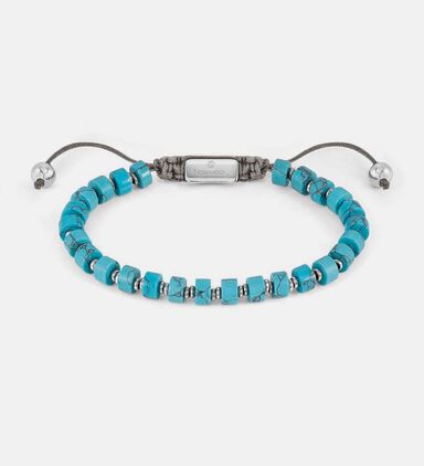 Casual Stone Beads Stainless Steel Bracelet