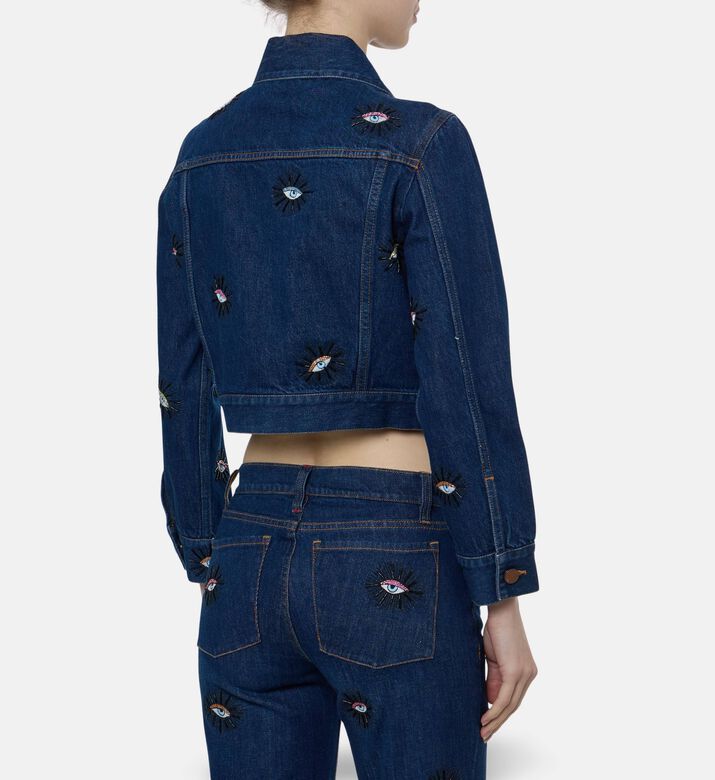 Alice and Olivia Eyes-embellished Button Closure Jacket, Model View