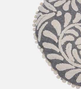 Home Deco and More Ayla Handloom Tufted Cushion 40 Cm, Grey, Packshot View