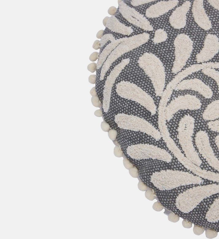 Home Deco and More Ayla Handloom Tufted Cushion 40 Cm, Grey, Packshot View