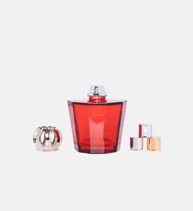 مصباح عطر زجاجي مطلي بكريستال أحمر 125 مل