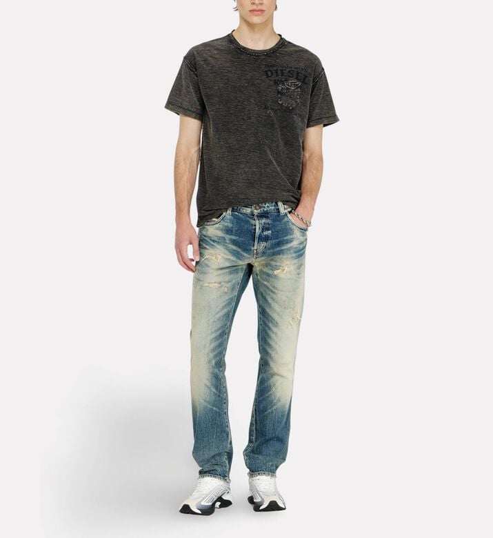 Diesel Graphic Pocket Crewneck T-shirt, Model View