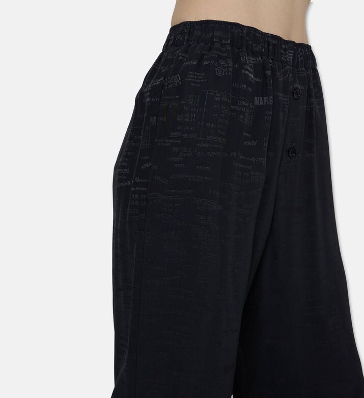 MM6 All-over Logo-print Wide-leg Pants, Model View