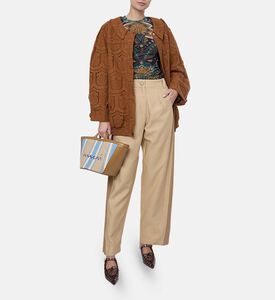 Farm Rio Bicolor High-waist Pants, Model View
