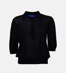 سترة بأكمام منفوشة وفتحة أزرار