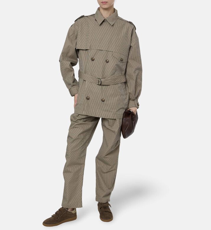 Isabel Marant Pinstripe Regular-fit Trousers, Model View