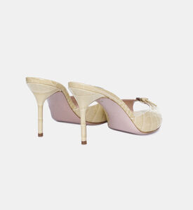 Curved Open-toe Heeled Mules