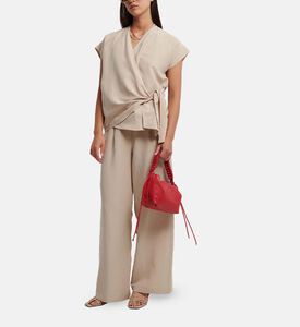 Linen V-neck Wrap Blouse Linen V-neck Wrap Blouse