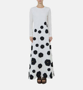 Raissa Floral Appliqué A-line Dress Raissa Floral Appliqué A-line Dress