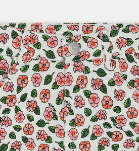 شورت تويل قطن بطبعة أزهار