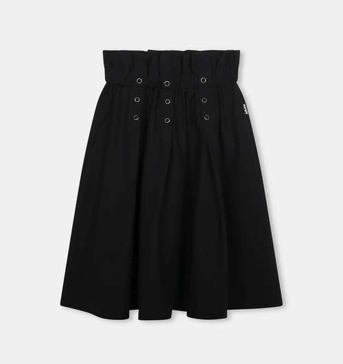 Girl Eyelet-detail Pleated Skirt