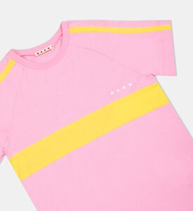 تيشيرت مقسم بألوان للبنات الصغيرات