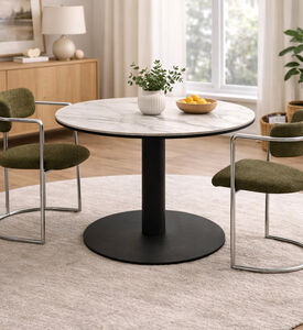 Home Deco and More Coby Marble Coffee Table, White, Packshot View