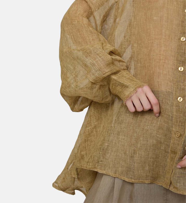 قميص فلوري بقصة فضفاضة بصف أزرار