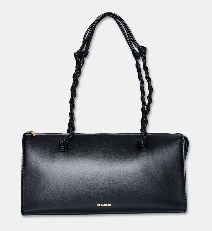 Jil Sander Tangle Tent Leather Shoulder Bag, Black, Packshot View