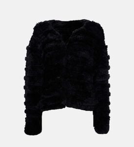 Alice and Olivia Faux Fur Long-sleeve Jacket, Packshot View