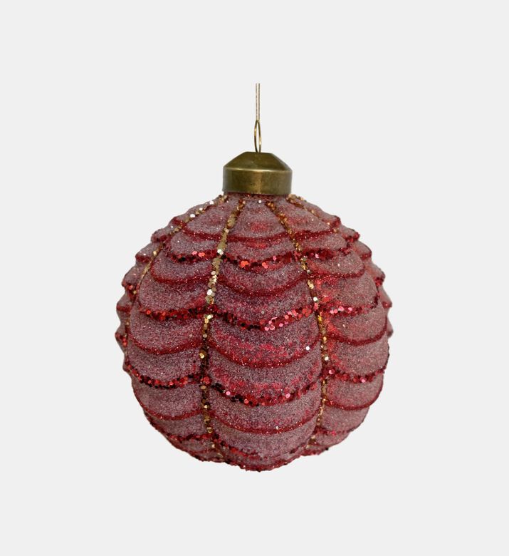 Glittered Garland Glass Bauble Glittered Garland Glass Bauble
