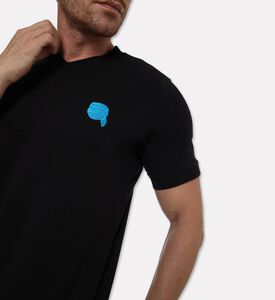 Karl Lagerfeld Jersey Cotton Embroidered Chest Emblem T-shirt, Model View