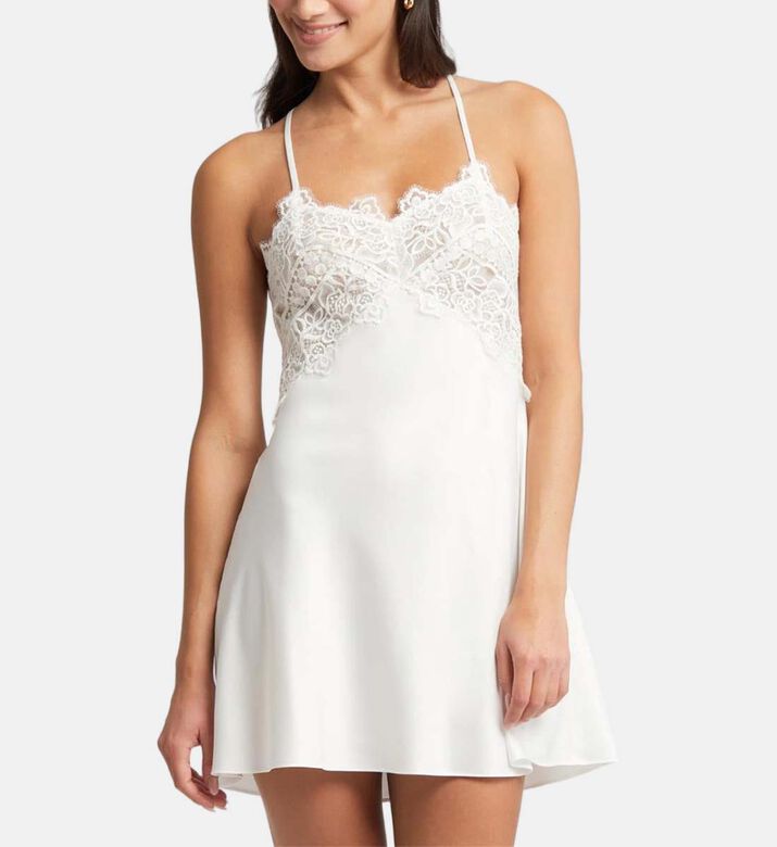 غطاء بياقة بشكل في بتفاصيل دانتيل