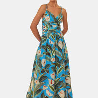 Anthurium Garden Lenzing Ecovero Euroflax Maxi Dress