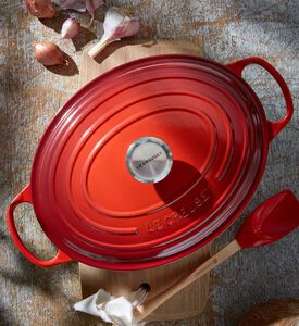 مقلاة حديد فرن فرنسية بيضاوية