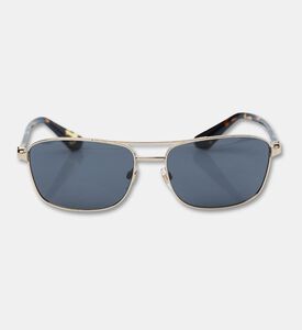 Burberry Logo-detail Double Bridge Textured Aviator Sunglasses 60, Packshot View