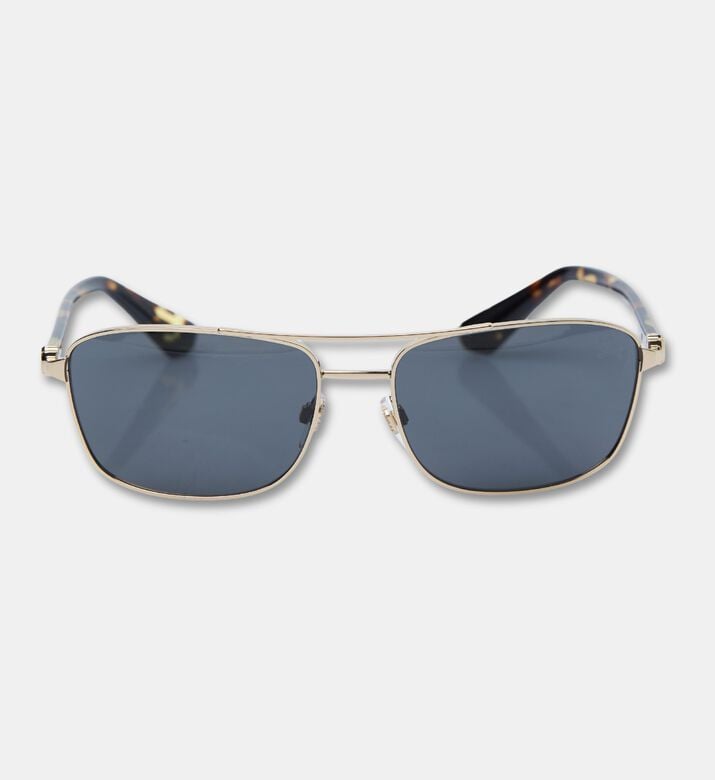 Burberry Logo-detail Double Bridge Textured Aviator Sunglasses 60, Packshot View