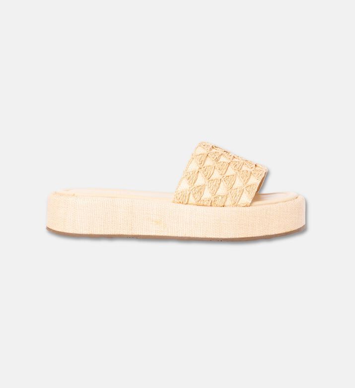 Schutz Shoes Sabot Bordado Cia, Natural, Eu-39, Packshot View