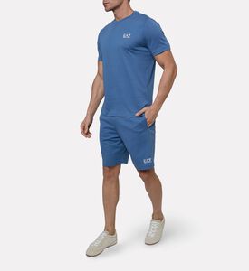 EA7 Side Pockets Athletic Shorts, Blue, L, Model View