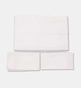 Philipp Plein Cotton Stripe Pattern Bed Set, White, 260x240-cm, Packshot View