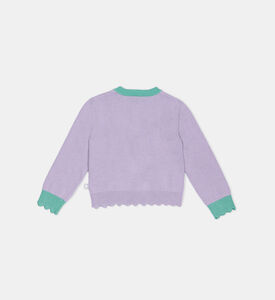 كارديجان قطن محبوك بحافة صدفية