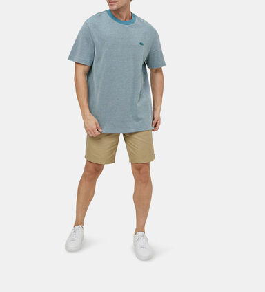 Contrasting Collar Pique T-shirt