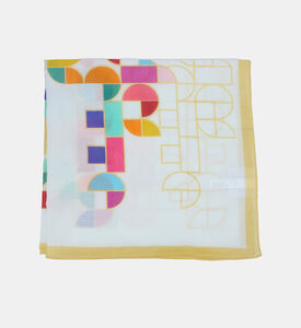 وشاح بطبعة هندسية ملونة