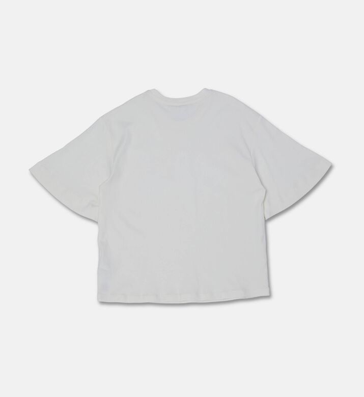 Chloe Logo-embroidery Short-sleeve T-shirt, Off-white, 8y, Packshot View