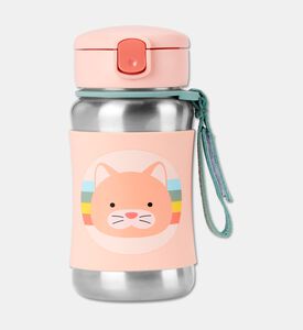 Skiphop Cat Zoo Stainless Steel Straw Bottle, Packshot View