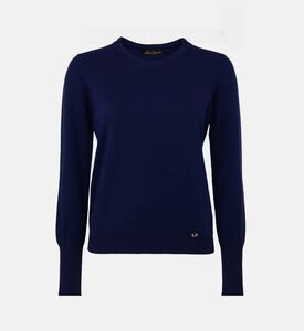 Luisa Spagnoli Knit Long-sleeve Sweater, Navy, Xl, Packshot View