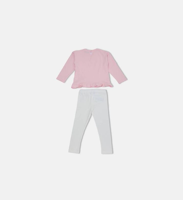 Logo-print Ruffle Hem Top Leggings Set Logo-print Ruffle Hem Top Leggings Set