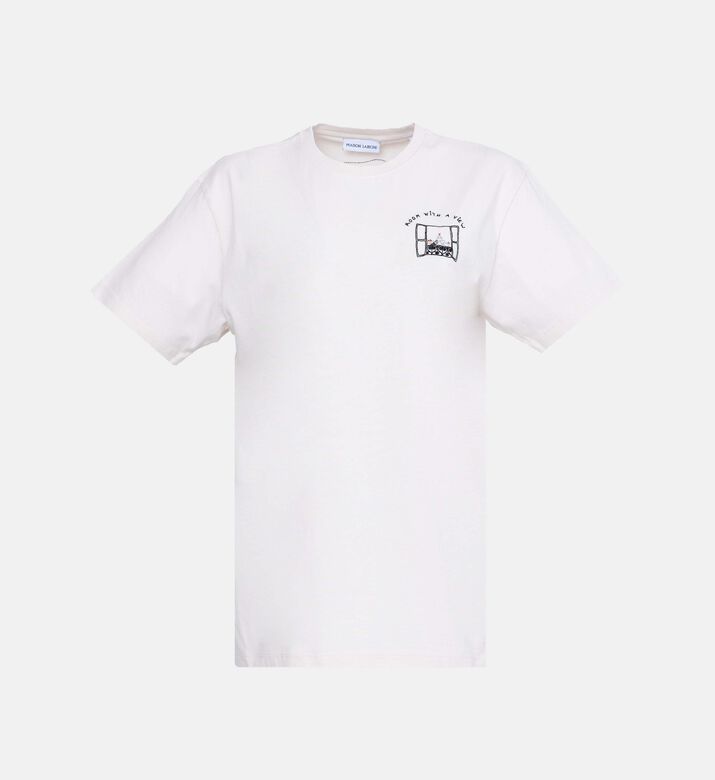 تيشيرت بانفيل بياقة دائرية مطرزة