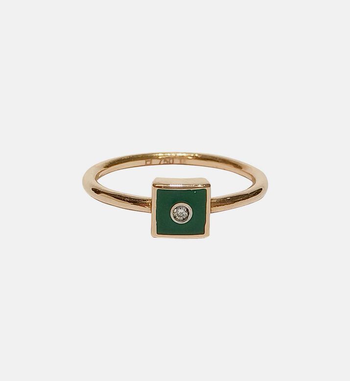 White Diamond Thin Rose Gold Ring